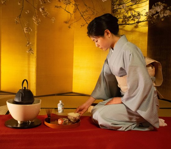 Cérémonie du thé à Kyoto au Japon
